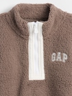 babyGap リサイクル GAPロゴ 1/4 ジップアップ スウェットシャツ-3