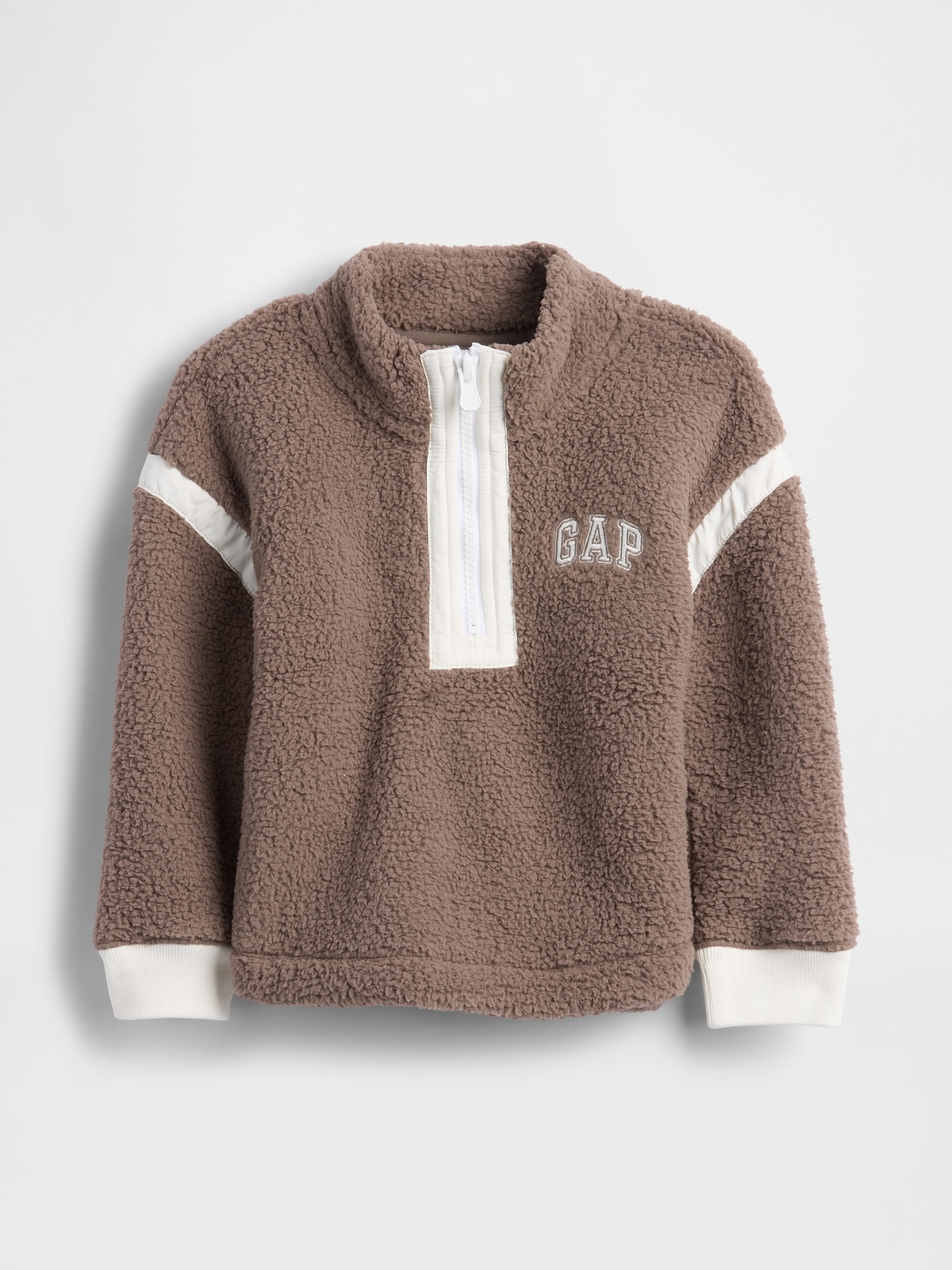 babyGap リサイクル GAPロゴ 1/4 ジップアップ スウェットシャツ-1