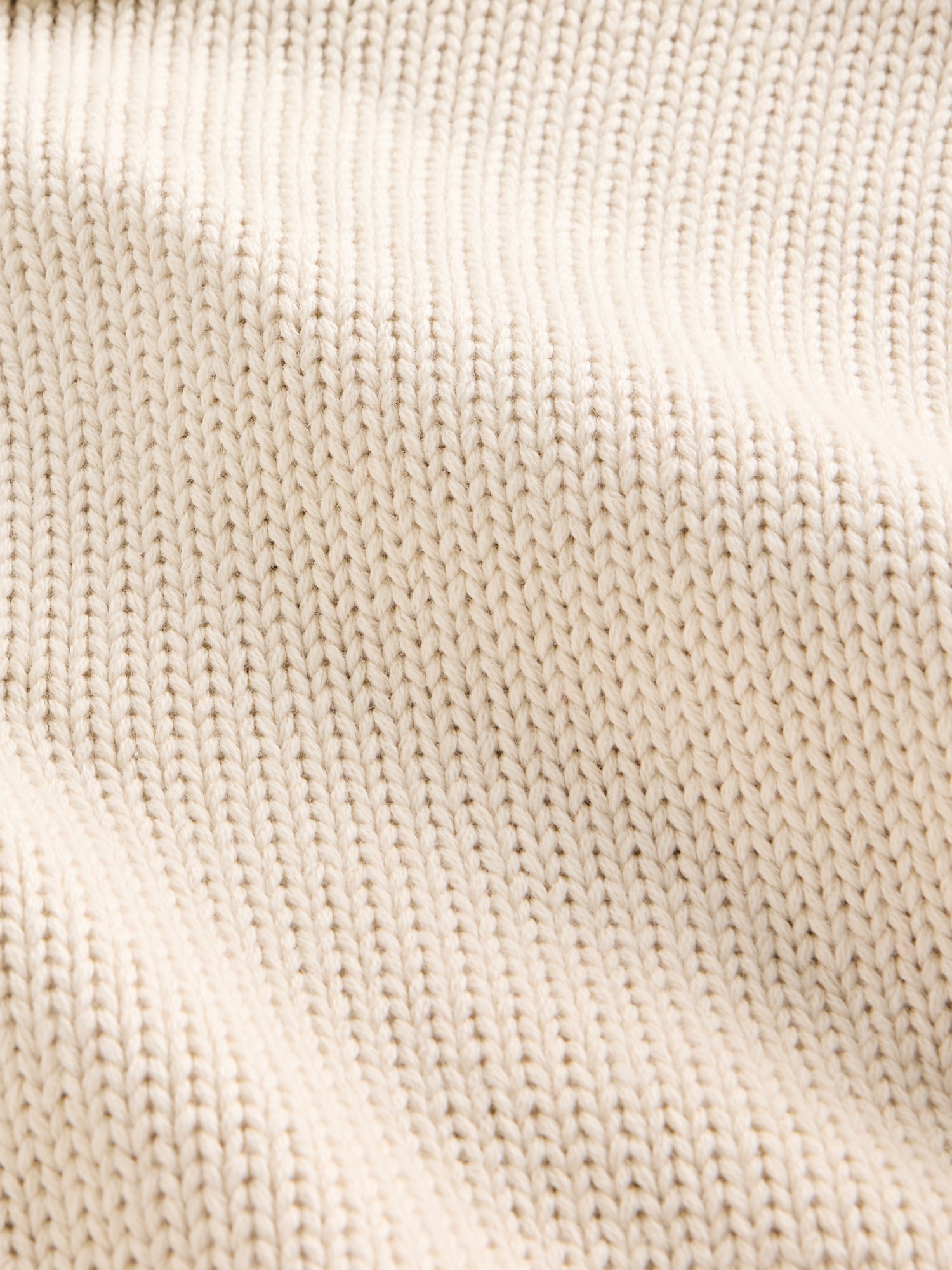 コットン100% オーバーサイズ モックネックセーター-3