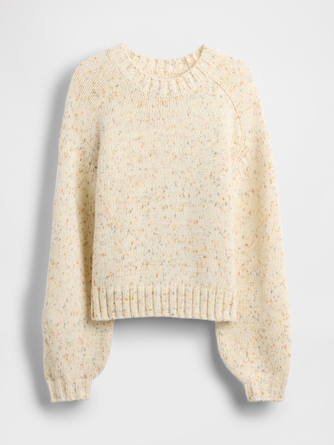 コットンブレンド リラックスフィット クルーネックセーター-4