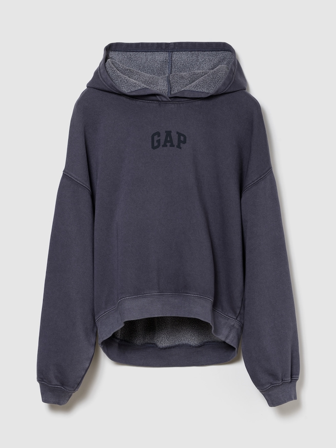 リラックス ミニGAPロゴ クロップドパーカー-0