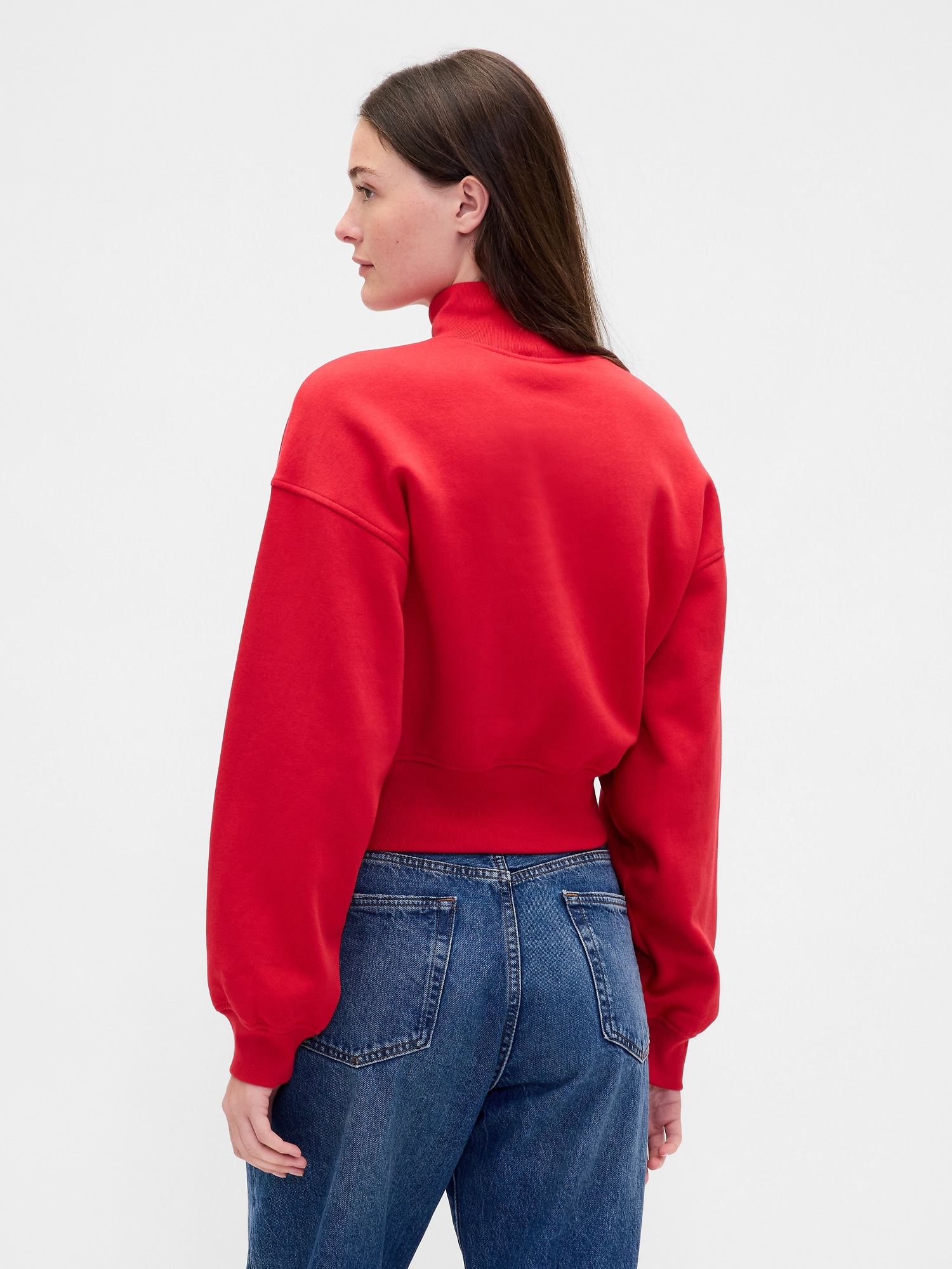 NAPロゴ モックネック クロップド スウェットシャツ-2