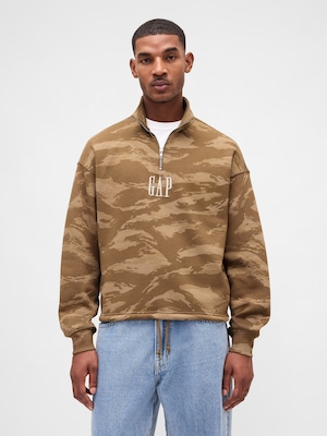 ヴィンテージソフト  GAPロゴ ハーフジップ プルオーバー