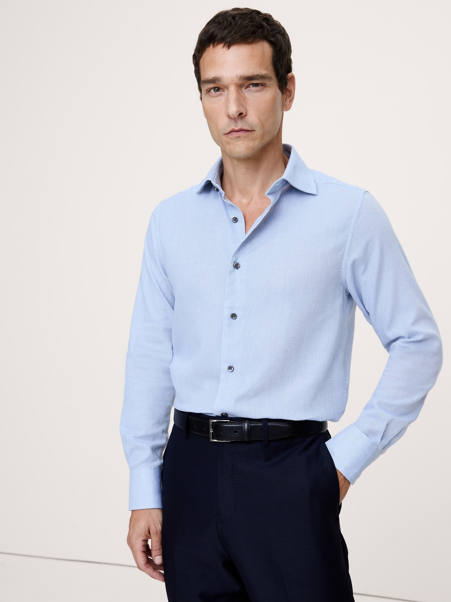 Slim-Fit Cotton-Cashmere Dress Shirt