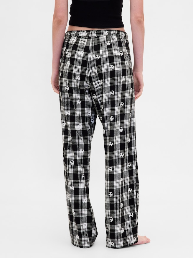 Gap × ディズニー ティム・バートン ナイトメアー・ビフォア・クリスマス スカル フランネルパジャマパンツ-3