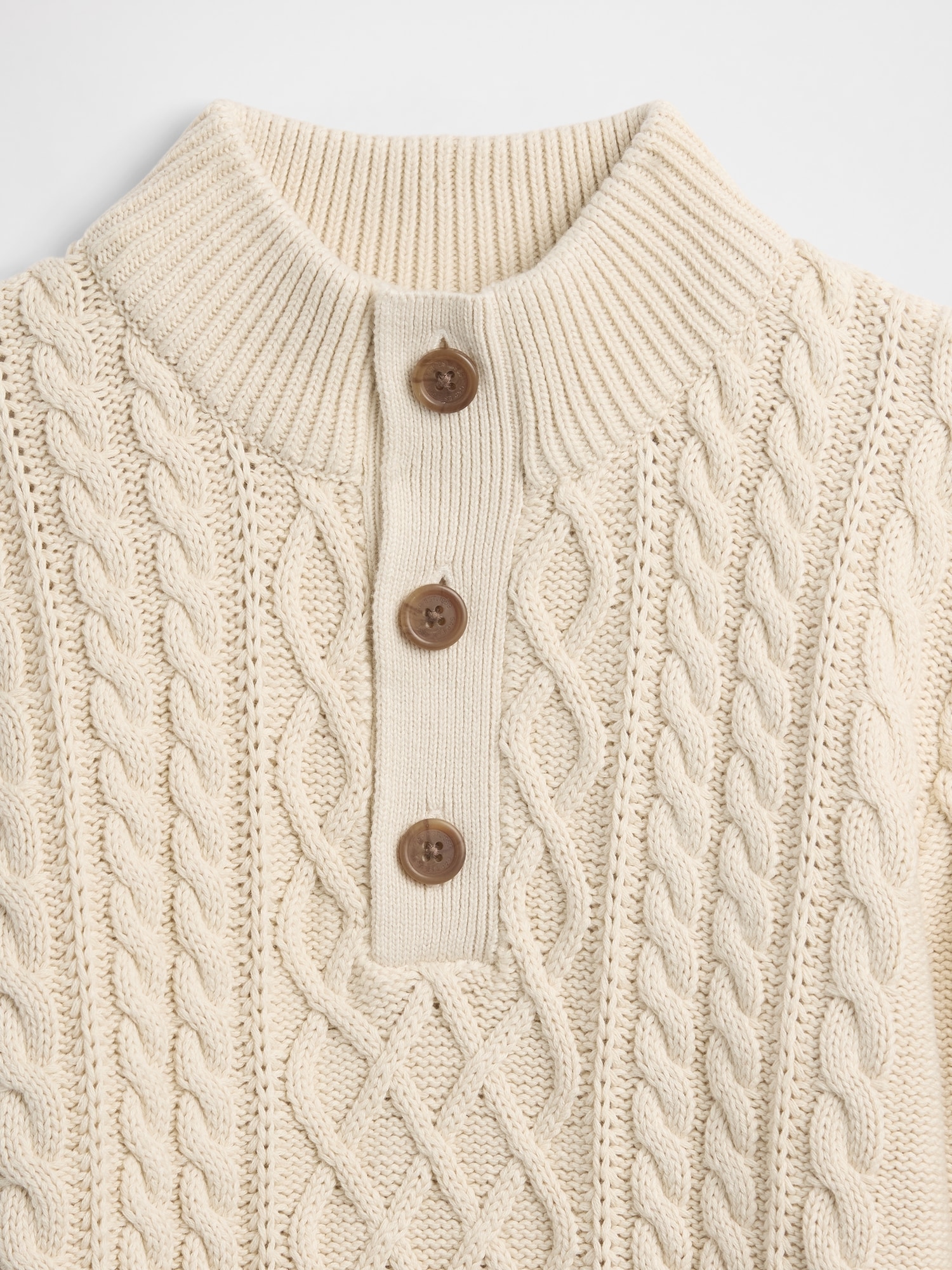 ケーブルニット モックネックセーター (キッズ)-2