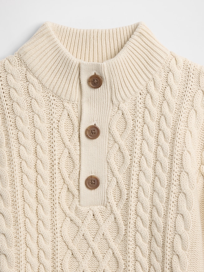 ケーブルニット モックネックセーター (キッズ)-2