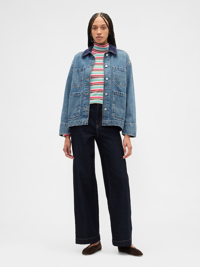 リブ タートルネックTシャツ-2