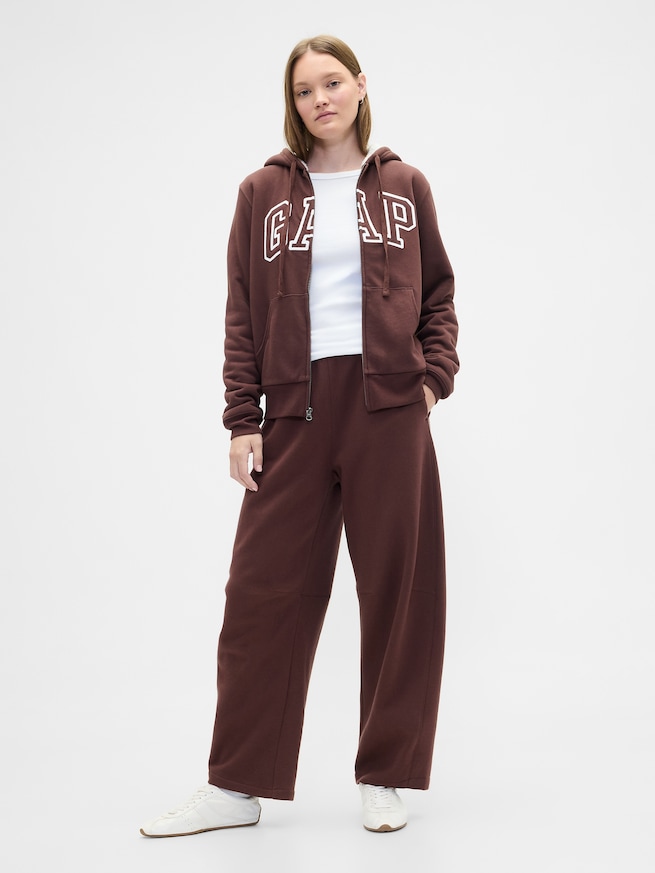 リラックスフィット GAPロゴ 裏ボア ジップアップパーカー-2