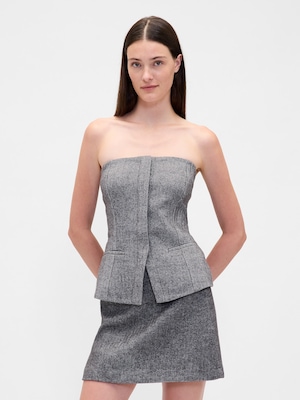 ストラップレス バイストレッチ コルセットトップス