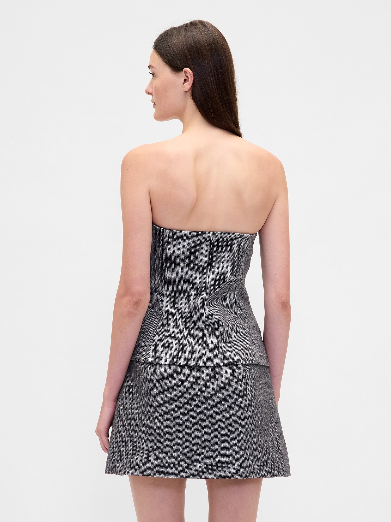 ストラップレス バイストレッチ コルセットトップス-2