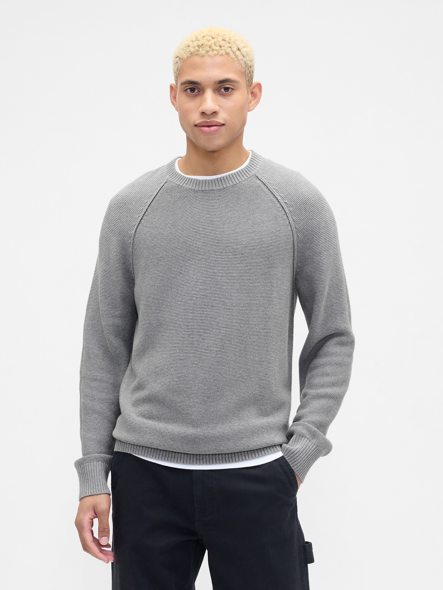 Garter Crewneck Sweater