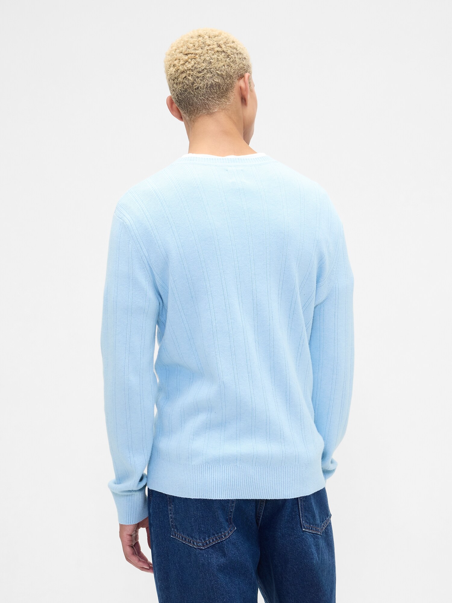 CashSoft Ribbed Crewneck Sweater | Gap Factory