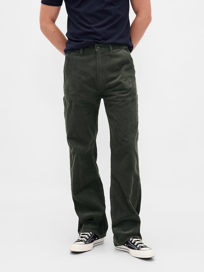 コーデュロイ '90s ルーズフィット カーペンターパンツ-1