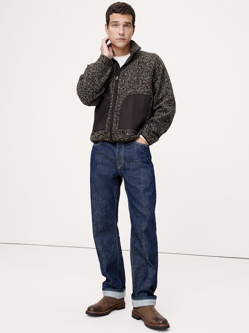 ブークレ フリース ジップアップ スウェットシャツ ブークレ フリース ジップアップ スウェットシャツ