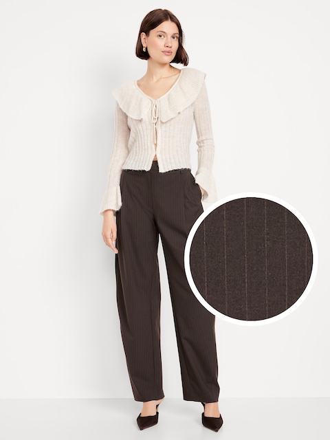 High-Waisted Taylor Barrel Trouser Pants