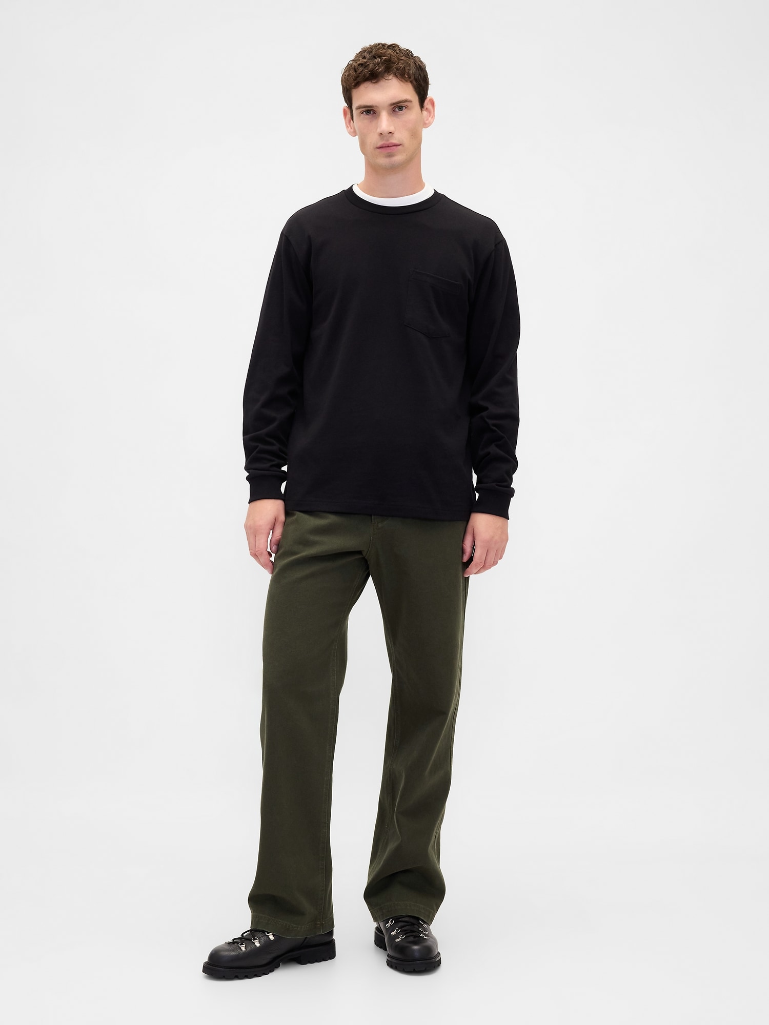 PANTALON MENUISIER EN TOILE AMPLE ANNÉES 90