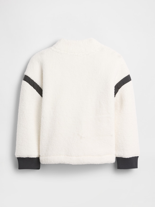 babyGap リサイクル GAPロゴ 1/4 ジップアップ スウェットシャツ-1