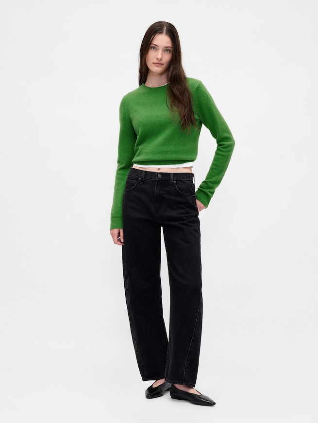 CashSoft カシミヤタッチ クルーネックセーター-1