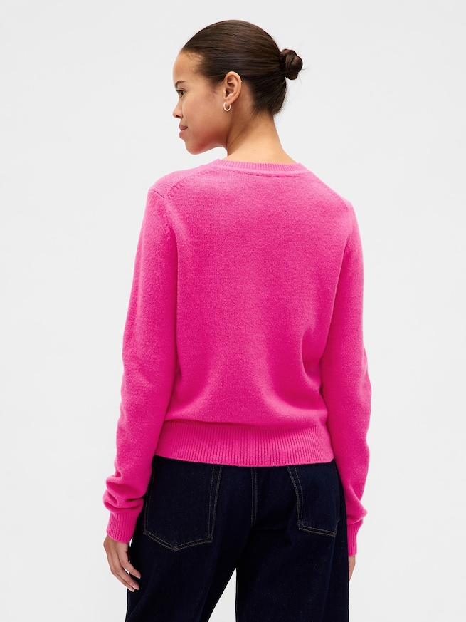 CashSoft カシミヤタッチ クルーネックセーター-2