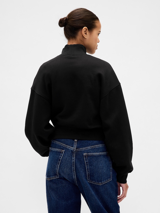 NAPロゴ モックネック クロップド スウェットシャツ-1