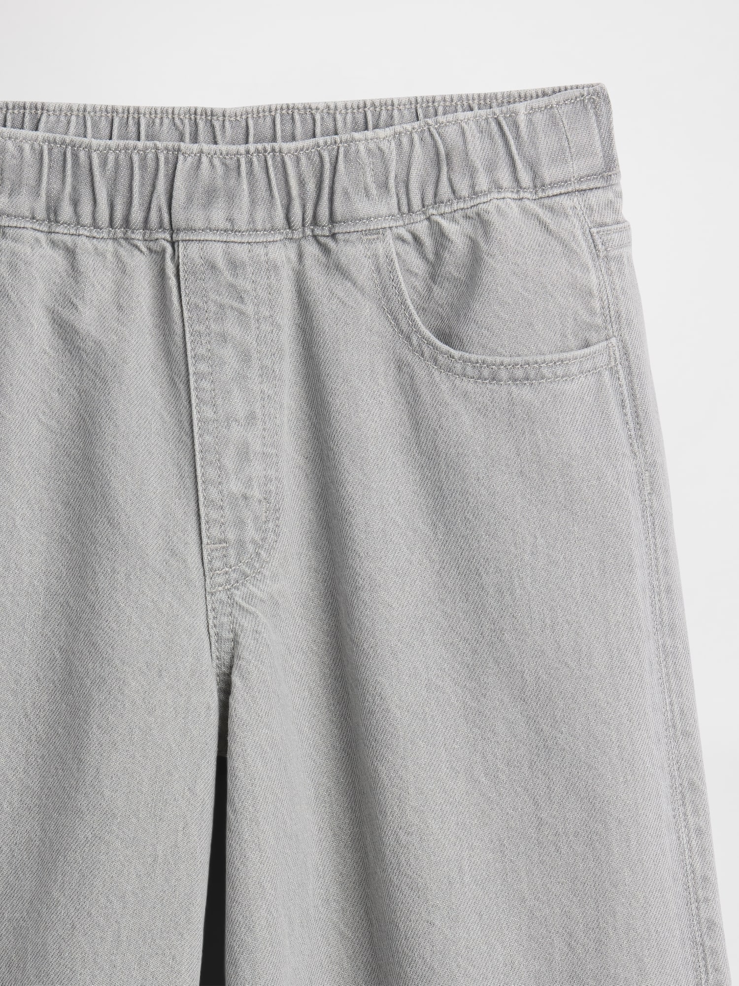 ローライズ リボン スプリットヘム バギーデニム (キッズ)-5