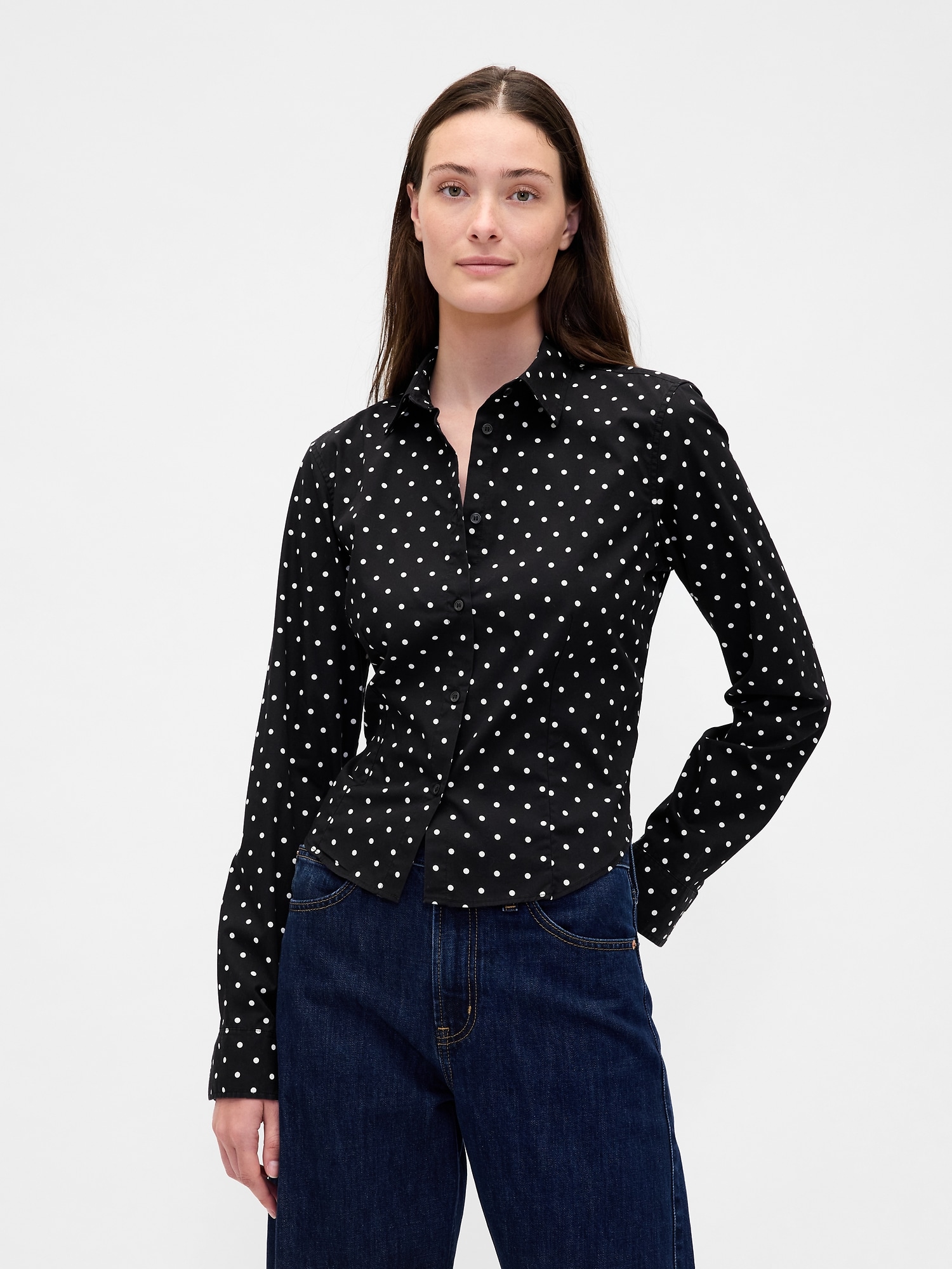 Organic Cotton Fitted Crop Shirt