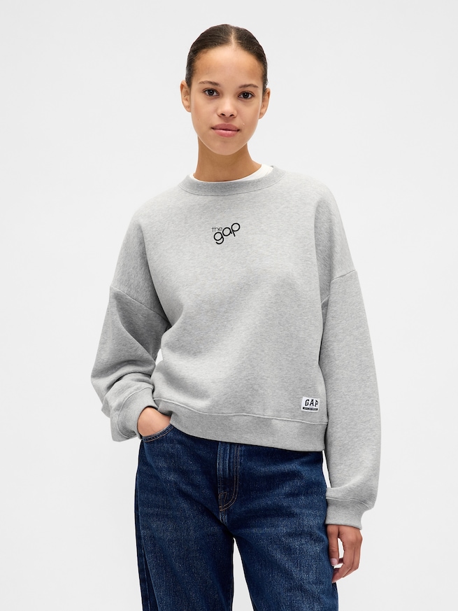 オーバーサイズ ウェッジ GAPロゴ スウェットシャツ-0
