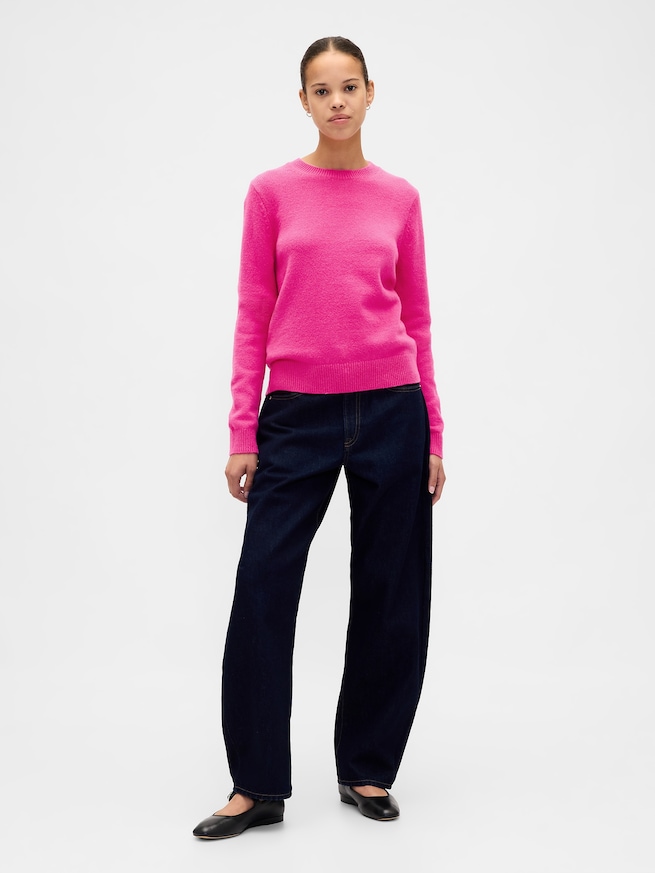 CashSoft カシミヤタッチ クルーネックセーター-1