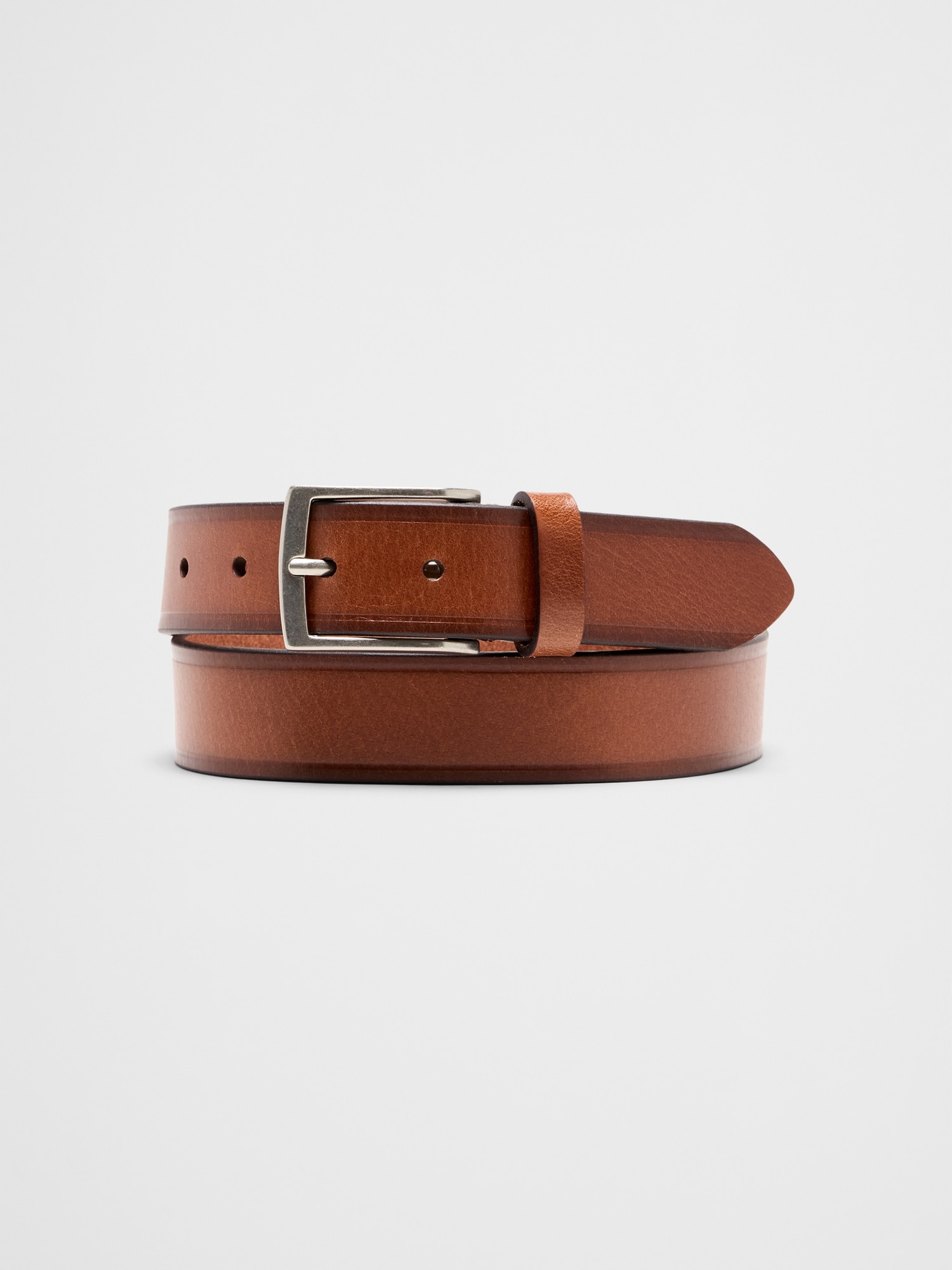 Leather Scored Edge Belt