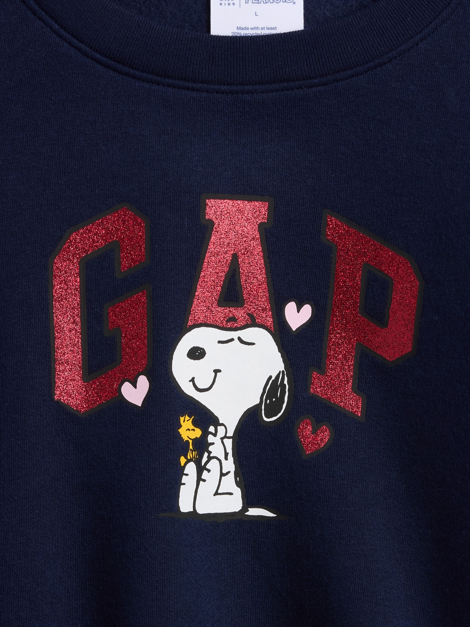 GapKids | ピーナッツ オーバーサイズ ウエッジ GAPロゴ スウェットシャツ-2