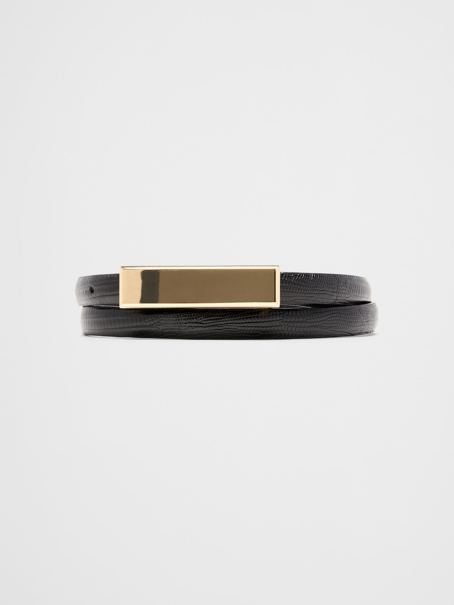 Leather Ultra Skinny Dress Belt