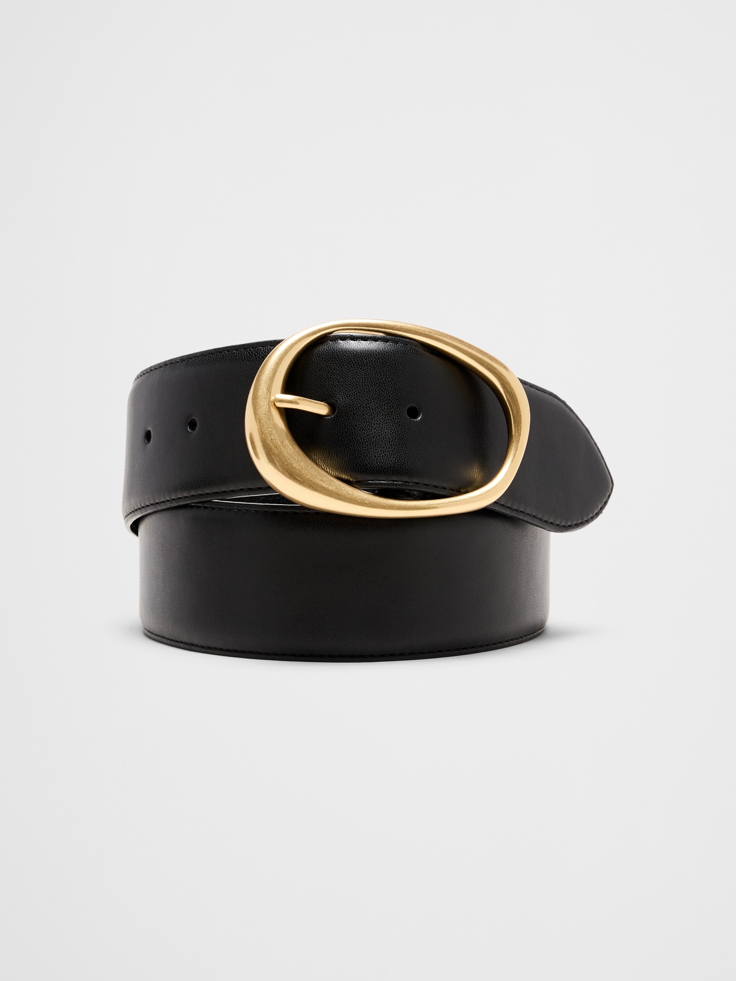 Vegan Suede Organic Buckle Wide Belt