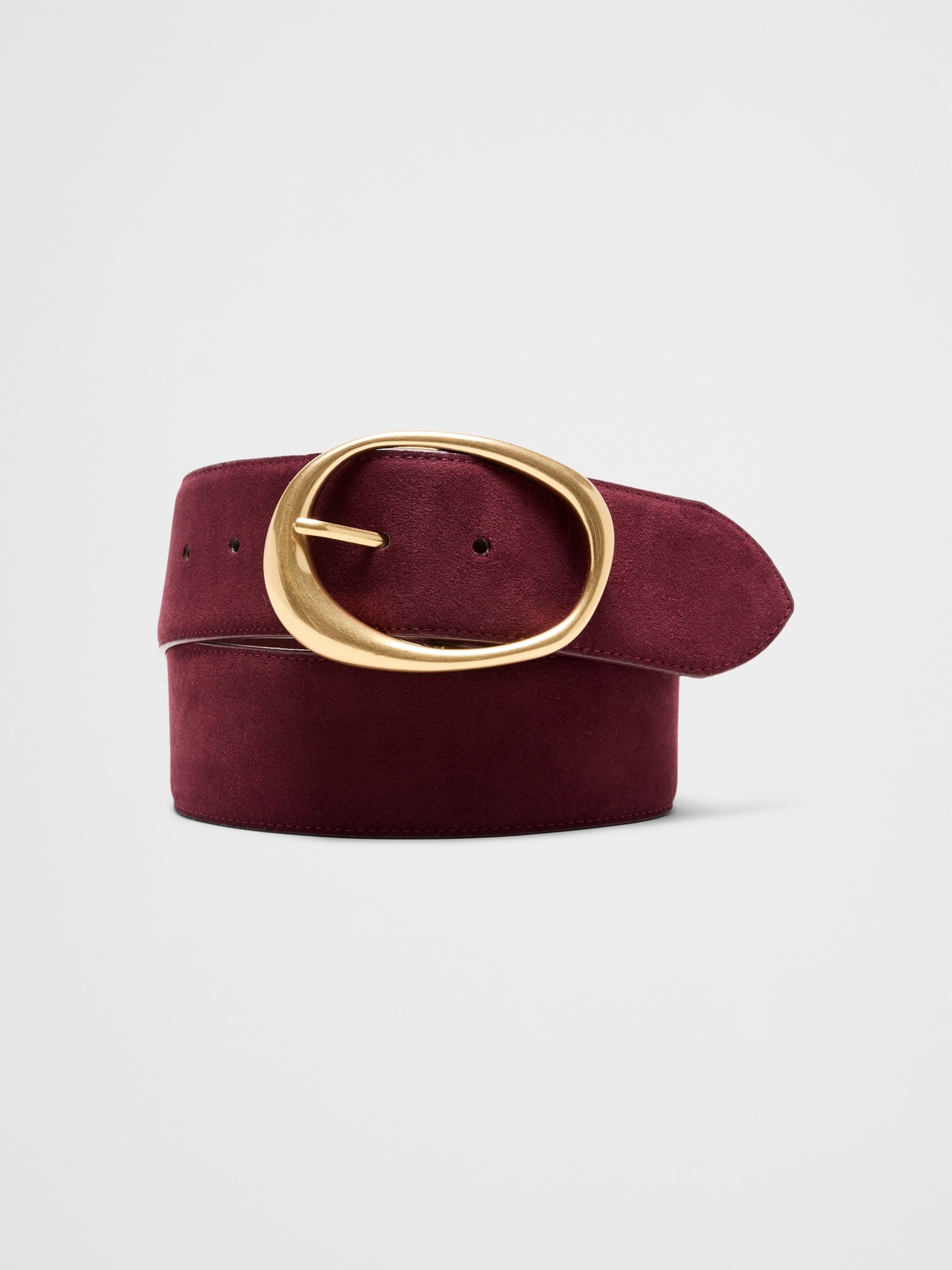 Vegan Suede Organic Buckle Wide Belt