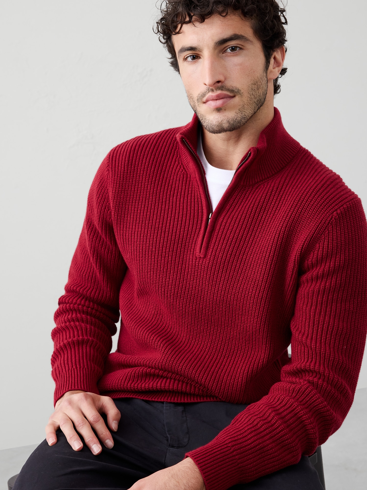 Fisherman Quarter-Zip Sweater