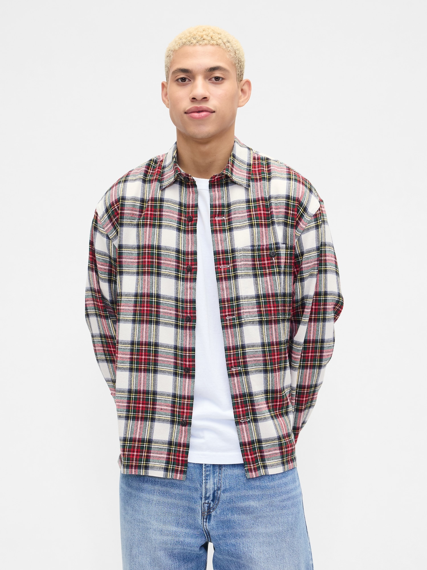 Flannel Shirt in Boxy Fit