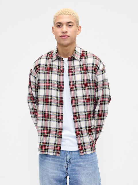 Flannel Shirt in Boxy Fit