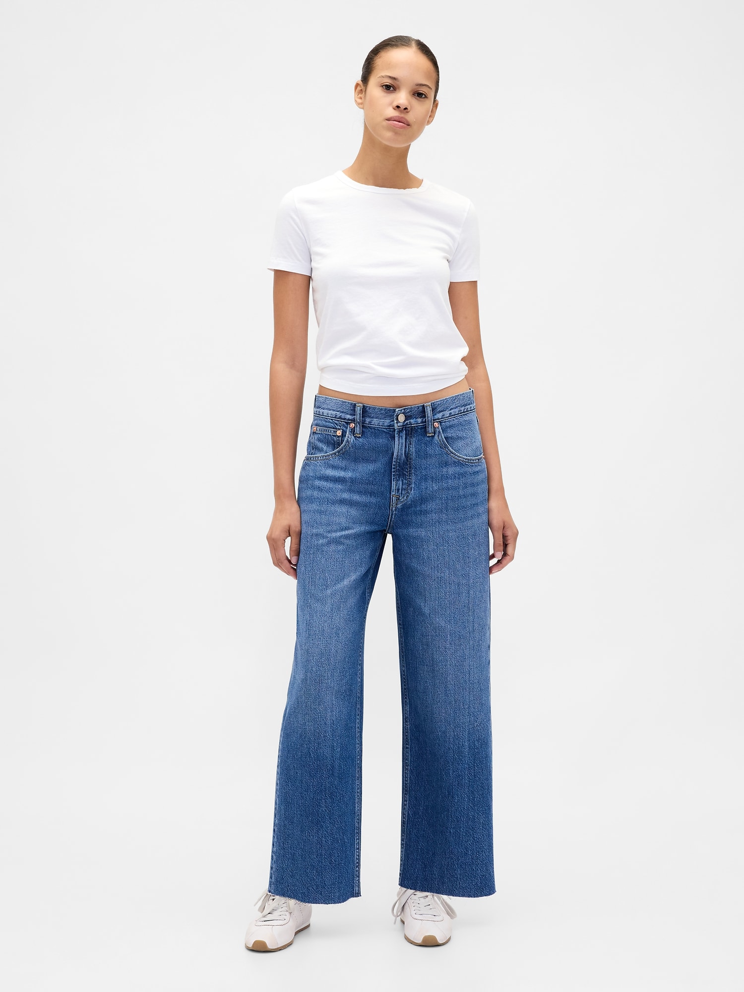 Low Slung UltraSoft Relaxed Crop Jeans