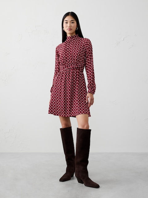 Twisted-Waist Mini Dress