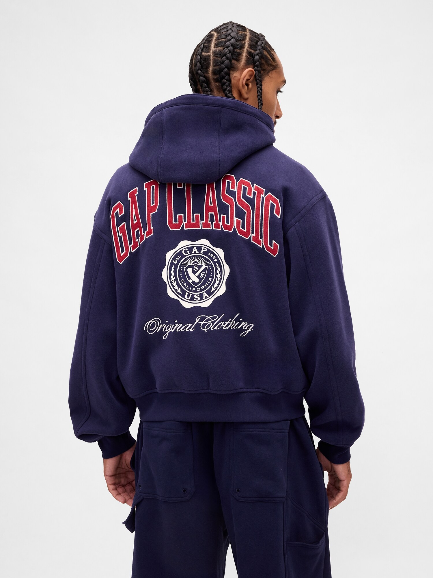 GAP 30周年記念 フルジップフーディ Lサイズ ネイビー Gap公式