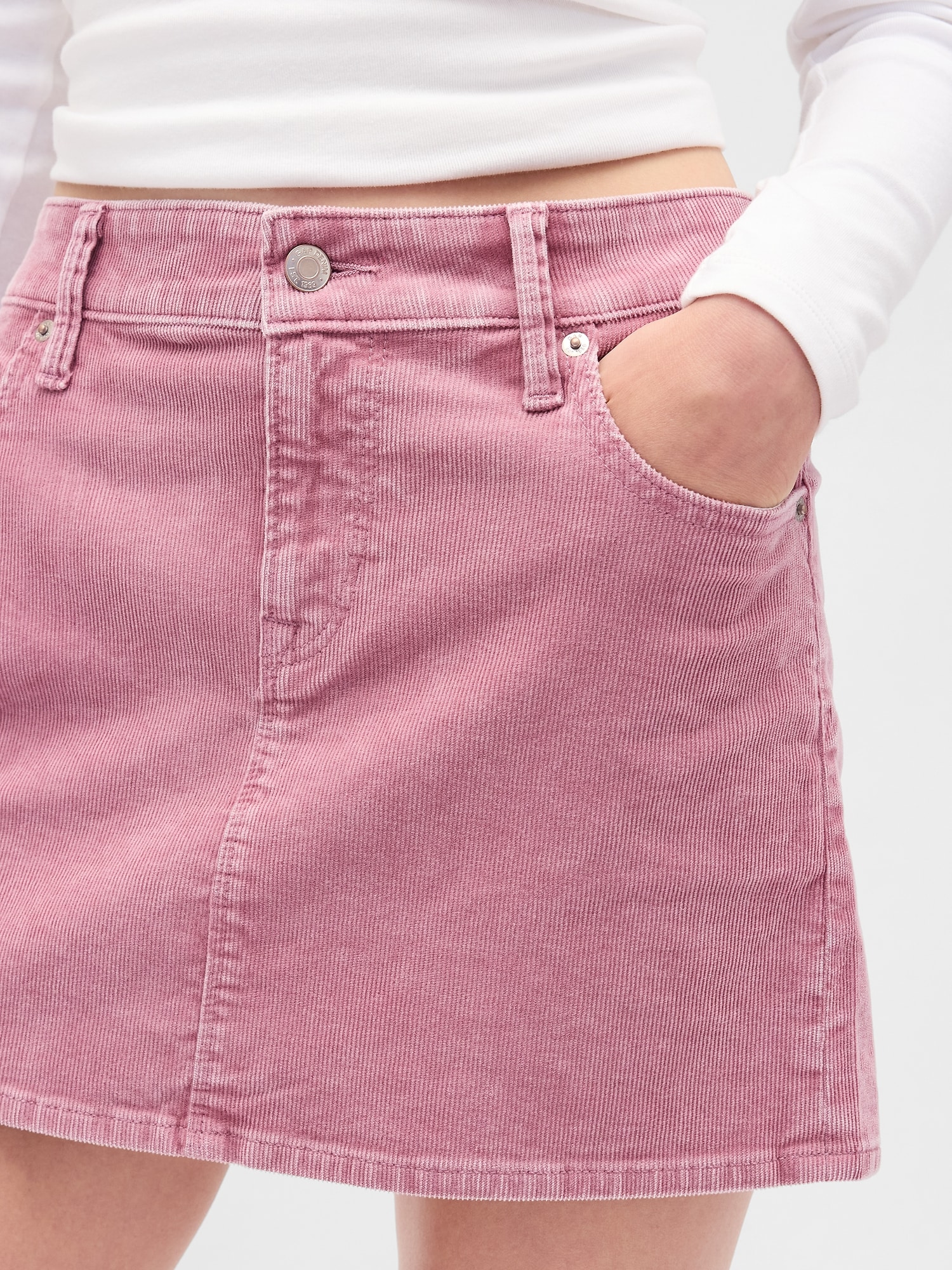 コーデュロイ ミニスカート-3