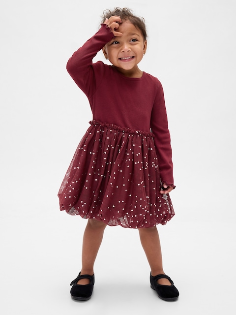 Baby & Toddler Mixed Media Bubble Dress
