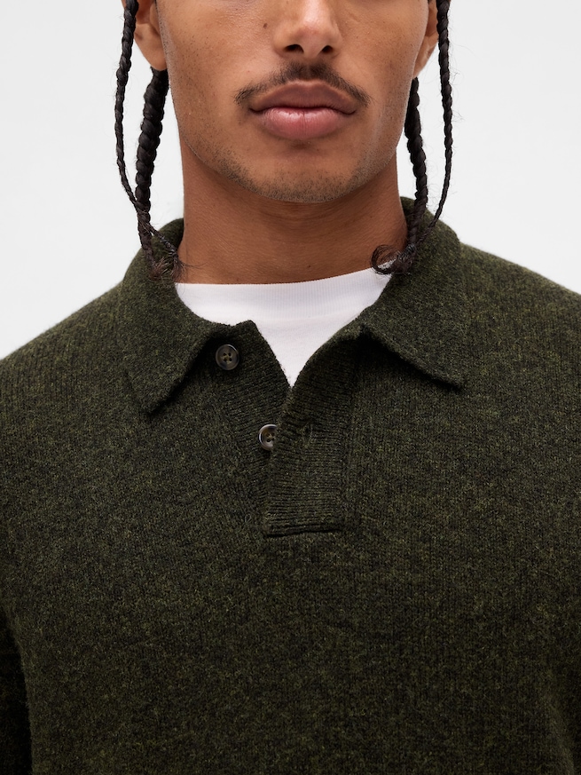 メリノウールブレンド ポロセーター-3