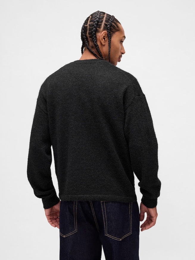 ふわもこ リラックス クロップド ニットカーディガン-2