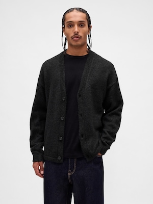 ふわもこ リラックス クロップド ニットカーディガン