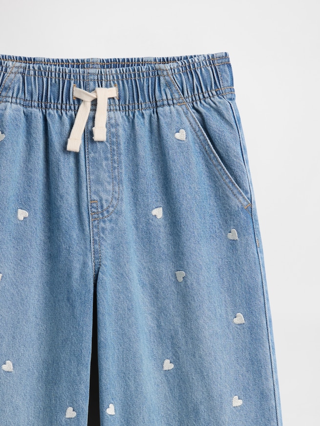 ハイライズ プルオン ワイドデニム (キッズ)-2