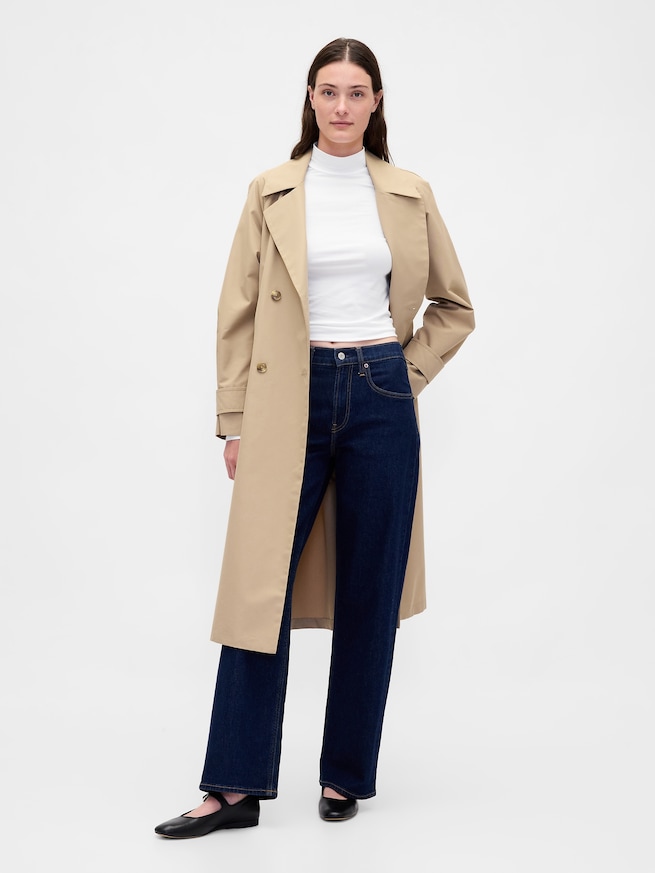 クローズニット ジャージー モックネックTシャツ-1