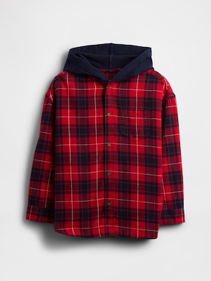 リラックス フード フランネルシャツ (キッズ)