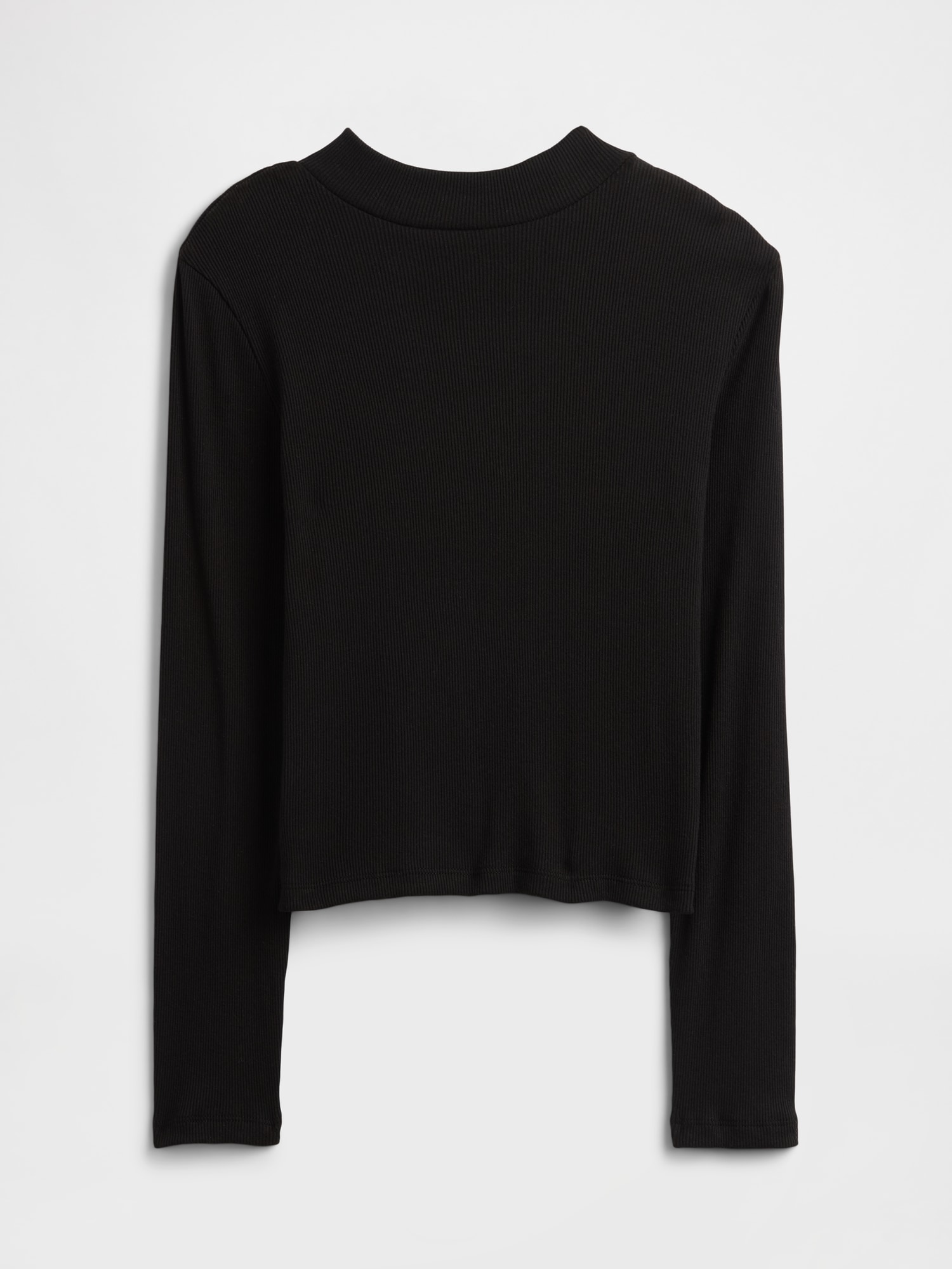 Kids ribbed mockneck top