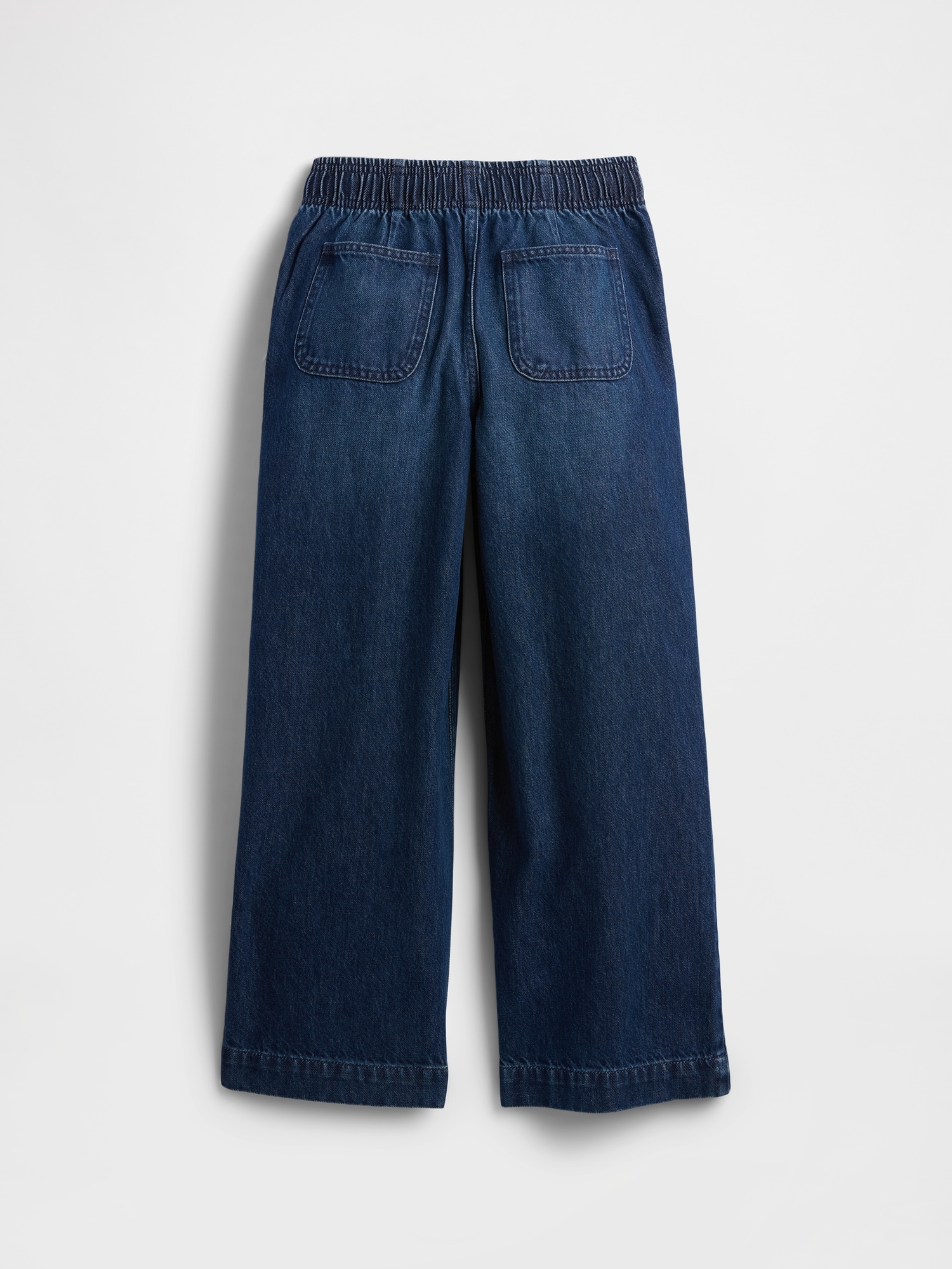 ハイライズ 刺しゅう プルオン ワイドデニム (キッズ)-1